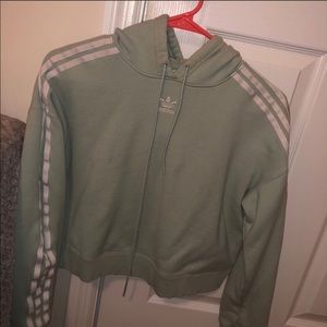 Mint adidas cropped hoodie